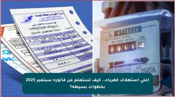 أعلى استهلاك كهرباء.. كيف تستعلم عن فاتورة سبتمبر 2025 بخطوات بسيطة؟